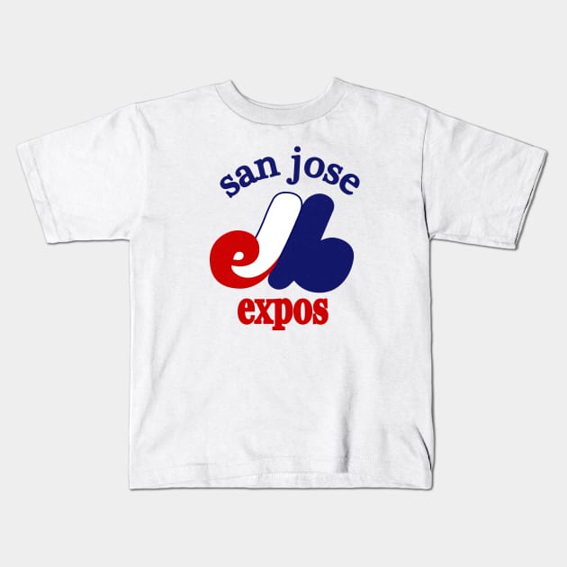 Defunct San Jose Expos Baseball 1982 Kids T-Shirt by LocalZonly